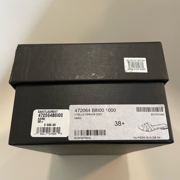 YSL Saint Laurent Nu Pieds Slide Sandal Shoes EU 38.5 - Picture 11 of 12